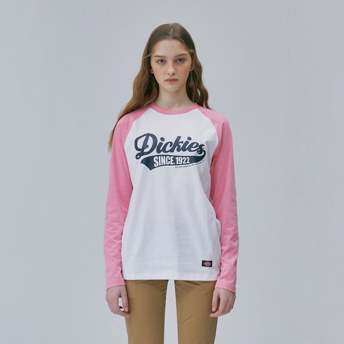 [디키즈] 575 베이스볼 레글런 티셔츠 핑크 DMP1UTLT575